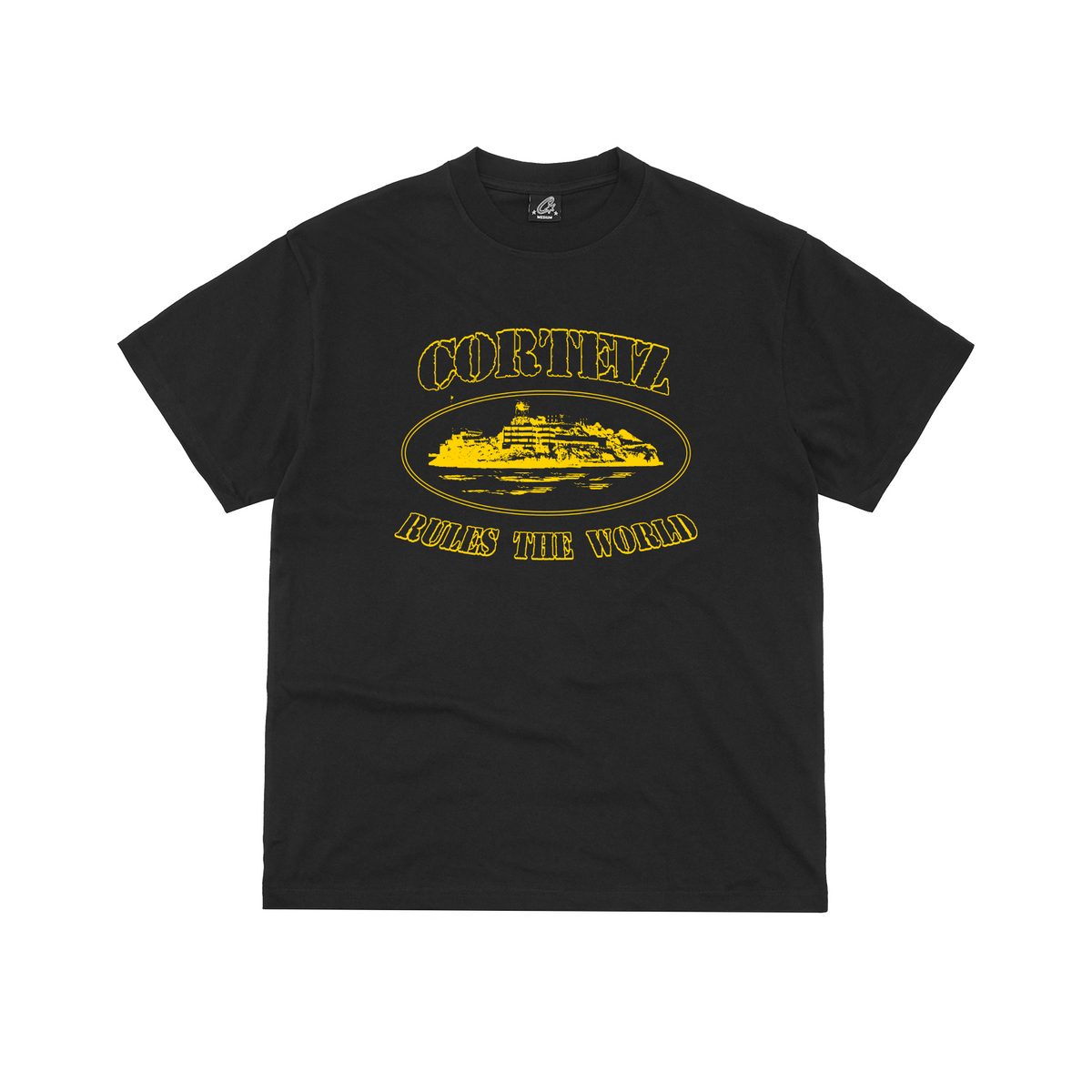 Corteiz OG Alcatraz Tee Black / Yellow